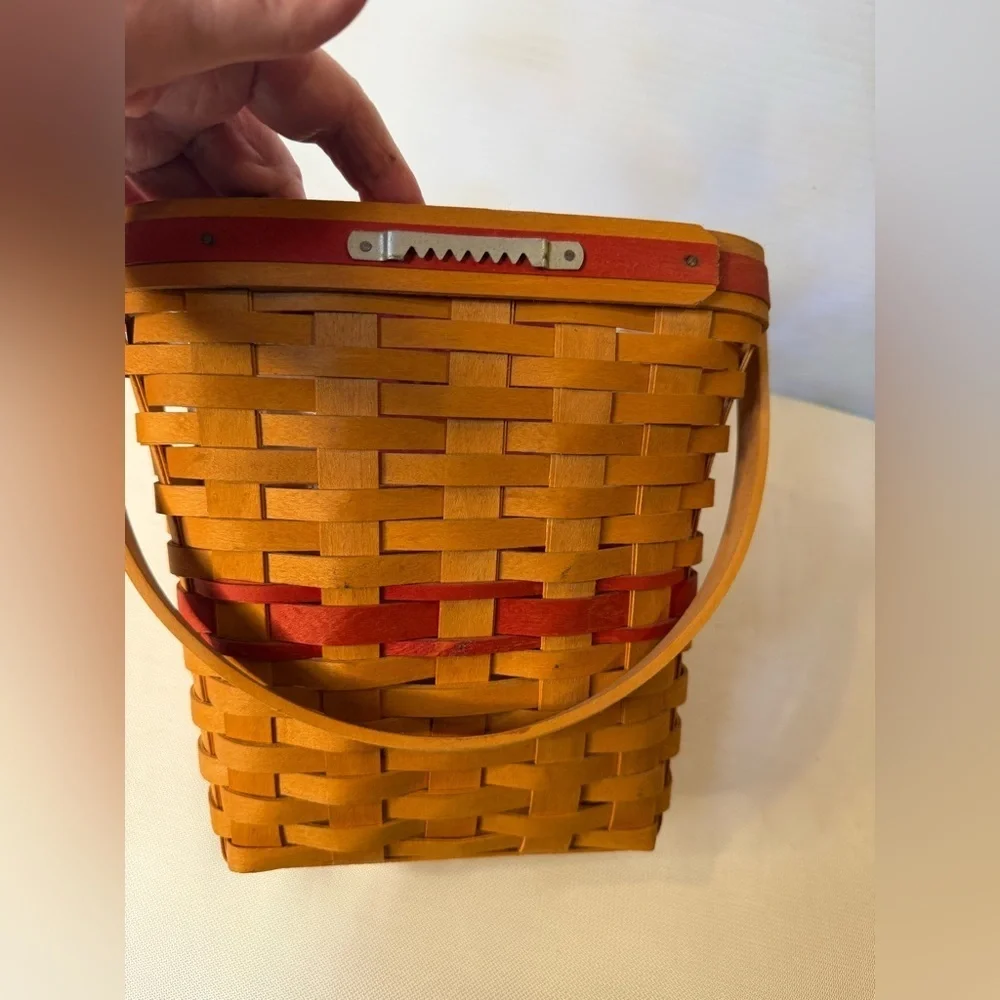Longaberger Hand Woven Basket with Liner; Excellent condition
